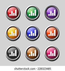 Graph Colorful Vector Icon Design