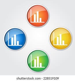 Graph Colorful Vector Icon Design