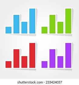 Graph Colorful Vector Icon Design