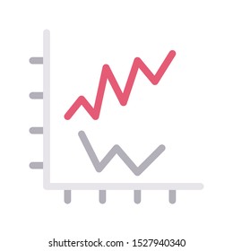 graph colour linr vector icon