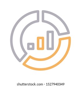 graph colour linr vector icon