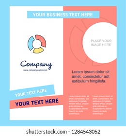 Graph  Company Brochure Template. Vector Busienss Template