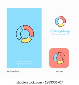 Graph  Company Logo App Icon and Splash Page Design. Creative Business App Design Elements