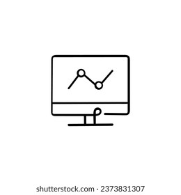 Graph in Computer Line Style Icon Design