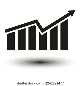 graph for concept design. Financial management concept. Market chart profit money. Vector illustration. stock image.