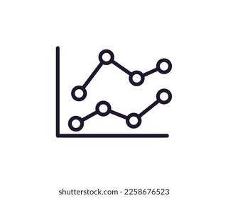 Concepto gráfico. Ilustración moderna de gran calidad para banners, volantes y sitios web. Actrazo editable en estilo plano de moda. Icono de línea del gráfico 