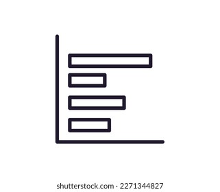 Graph concept. Modern outline high quality illustration for banners, flyers and web sites. Editable stroke in trendy flat style. Line icon of graph 