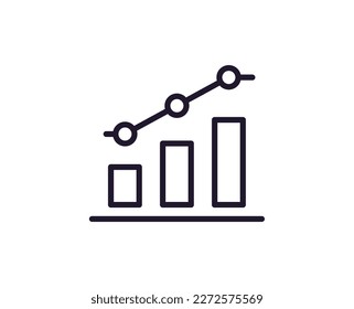 Concepto gráfico. Ilustración moderna de gran calidad para banners, volantes y sitios web. Actrazo editable en estilo plano de moda. Icono de línea del gráfico 