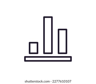 Graph concept. Modern outline high quality illustration for banners, flyers and web sites. Editable stroke in trendy flat style. Line icon of graph 
