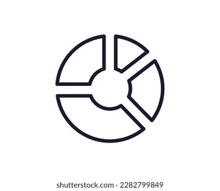 Graph concept. Modern outline high quality illustration for banners, flyers and web sites. Editable stroke in trendy flat style. Line icon of graph 