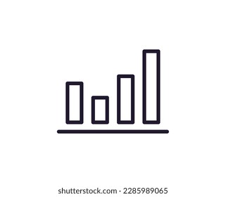 Graph concept. Modern outline high quality illustration for banners, flyers and web sites. Editable stroke in trendy flat style. Line icon of graph 