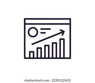 Graph concept. Modern outline high quality illustration for banners, flyers and web sites. Editable stroke in trendy flat style. Line icon of graph 