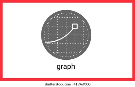 Graph contour outline vector icon. Diagram linear pictogram