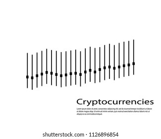 Graph of cryptocurrency. Graphics and analytics of cryptography. vector illustration