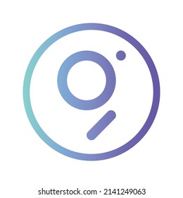 Icono de token de criptodivisa de gráfico. símbolo (token) de GRT. Icono de vector criptodivisa. Ilustración de vector plano - Vector