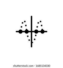 graph, curve, formula and mathematics icon. Perfect for application, web, logo, game and presentation template. icon design line style