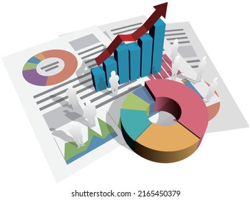 Graph Data Image Vector illustration