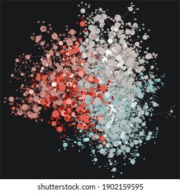 Graph data vector visualization. Science and education concept.