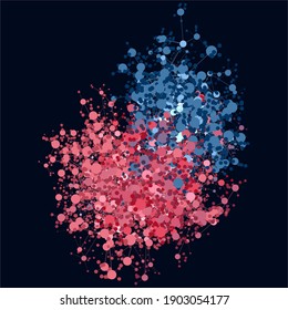 Graph data vector visualization. Science and education concept.