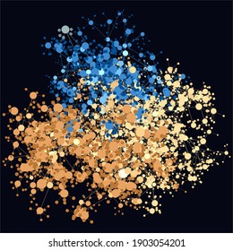 Graph data vector visualization. Science and education concept.