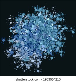 Graph data vector visualization. Science and education concept.