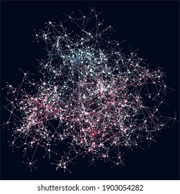 Graph data vector visualization. Science and education concept.