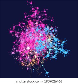 Graph data vector visualization. Science and education concept.