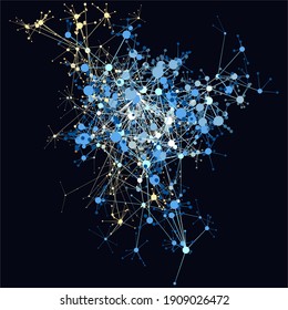 Graph data vector visualization. Science and education concept.