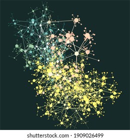 Graph data vector visualization. Science and education concept.
