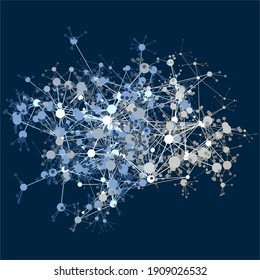 Graph data vector visualization. Science and education concept.