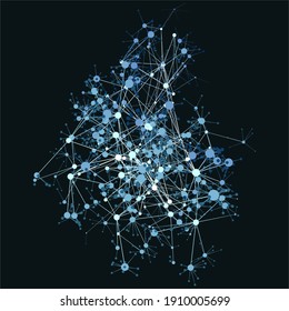 Graph data vector visualization. Science and education concept.