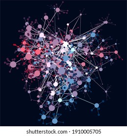 Graph data vector visualization. Science and education concept.