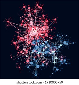 Visualización de vectores de datos gráficos. Concepto de ciencia y educación.