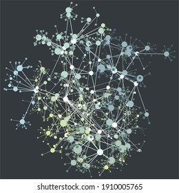 Graph data vector visualization. Science and education concept.