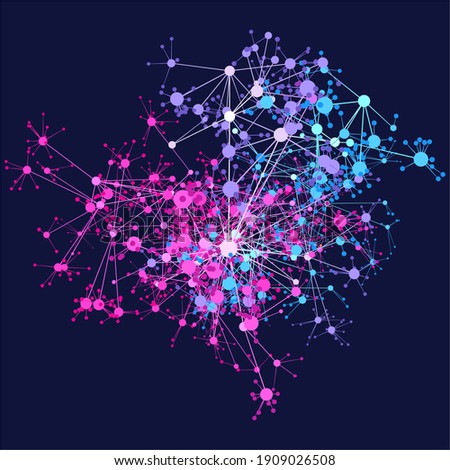 Graph data vector visualization. Science and education concept.