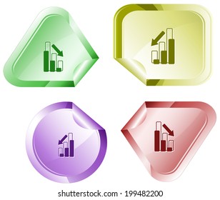 Graph degress. Vector sticker.