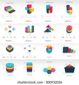 graph design 3d info graphic template