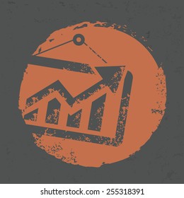 Graph design on grunge background, grunge vector