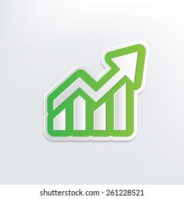 Graph design on white background,clean vector