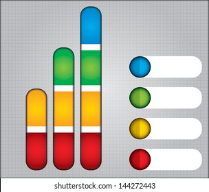 Graph of development, illustration with copy space area
