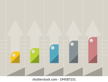 Graph of development, illustration with copy space area