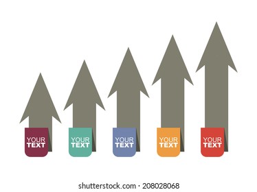 Graph of development, illustration with copy space area