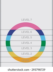 Graph of development, illustration with copy space area