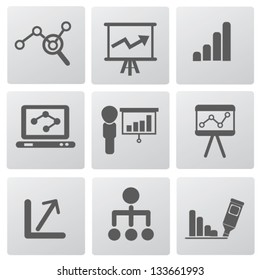 Graph and diagram for business icons,vector