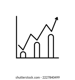 graph diagram chart icon growth increase decrease up down 