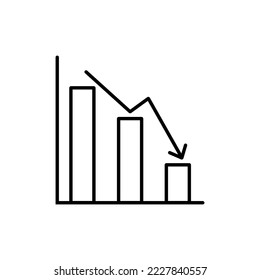 graph diagram chart icon growth increase decrease up down 