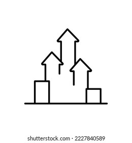 graph diagram chart icon growth increase decrease up down 