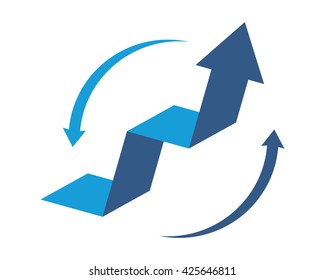 graph diagram chart image vector icon arrow 