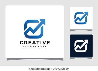 graph diagram chart logo vector icon arrow