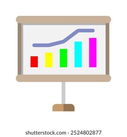 Graph or diagram icons. with flat style, suitable for business, school and teamwork symbol logo illustration.